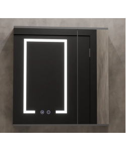 Set Mobilier pentru Baie SANTORINI, 60x50cm, 2 Piese, Gri si Alb