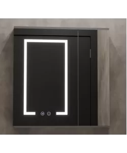 Set Mobilier pentru Baie SANTORINI, 60x50cm, 2 Piese, Gri si Alb