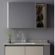 Set Mobilier pentru Baie ZAKYNTHOS, 80cm, 2 Piese, Gri si Crem