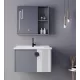 Set Mobilier pentru Baie MYKONOS, 80x40cm, 2 Piese, Gri si Alb Set Mobilier pentru Baie MYKONOS, 80x40cm, 2 Piese, Gri si Alb