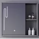 Set Mobilier pentru Baie MYKONOS, 80x40cm, 2 Piese, Gri si Alb Set Mobilier pentru Baie MYKONOS, 80x40cm, 2 Piese, Gri si Alb