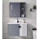 Set Mobilier pentru Baie MYKONOS, 80x40cm, 2 Piese, Gri si Alb