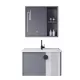 Set Mobilier pentru Baie MYKONOS, 80x40cm, 2 Piese, Gri si Alb Set Mobilier pentru Baie MYKONOS, 80x40cm, 2 Piese, Gri si Alb