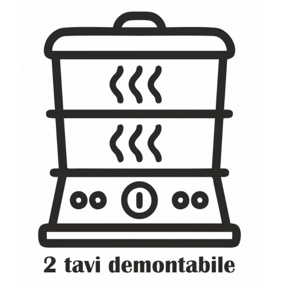 Aparat gatit cu aburi Hausberg HB-1350, 4.8L, 400W