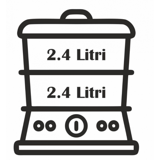 Aparat gatit cu aburi Hausberg HB-1350, 4.8L, 400W