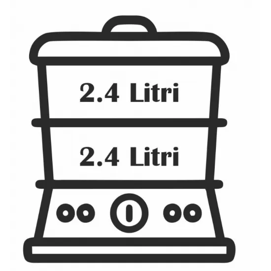 Aparat gatit cu aburi Hausberg HB-1350, 4.8L, 400W Aparat gatit cu aburi Hausberg HB-1350, 4.8L, 400W