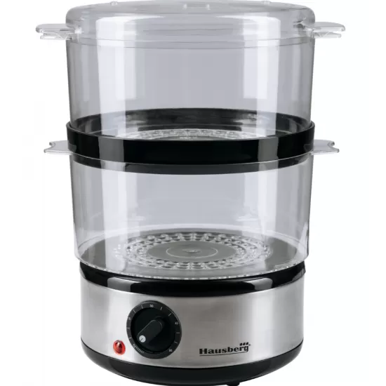 Aparat gatit cu aburi Hausberg HB-1350, 4.8L, 400W Aparat gatit cu aburi Hausberg HB-1350, 4.8L, 400W