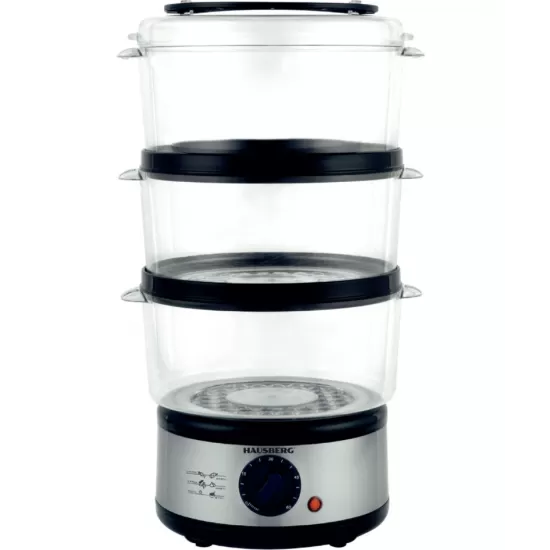 Aparat de gatit cu aburi Hausberg HB-1355, 7.2L, 400W Aparat de gatit cu aburi Hausberg HB-1355, 7.2L, 400W