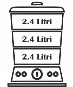 Aparat de gatit cu aburi Hausberg HB-1355, 7.2L, 400W Aparat de gatit cu aburi Hausberg HB-1355, 7.2L, 400W