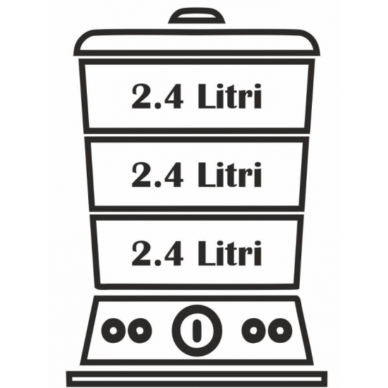 Aparat de gatit cu aburi Hausberg HB-1355, 7.2L, 400W