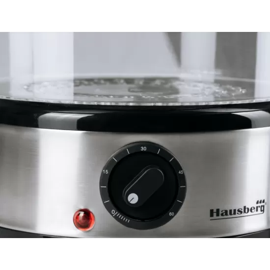 Aparat de gatit cu aburi Hausberg HB-1355, 7.2L, 400W Aparat de gatit cu aburi Hausberg HB-1355, 7.2L, 400W