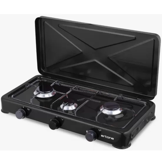 Minigaz 3 ochiuri ERTONE MN213NG, emailat, cu capac, alimentare cu butelie gaz GPL Minigaz 3 ochiuri ERTONE MN213NG, emailat, cu capac, alimentare cu butelie gaz GPL