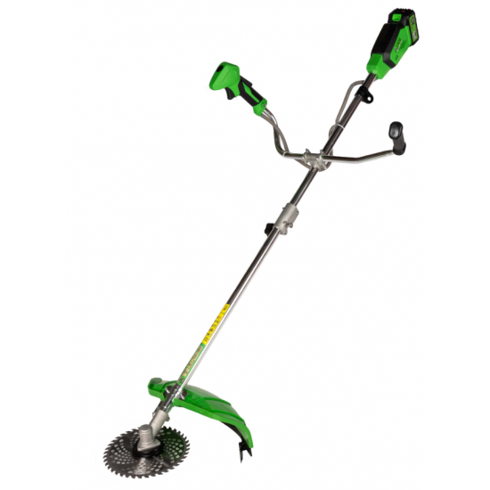 Motocoasa (Trimmer) electrica Micul Fermier 20V, 2 acumulatori 4Ah, maner dublu, motor fara perii