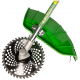 Motocoasa (Trimmer) electrica Micul Fermier 20V, 2 acumulatori 4Ah, maner dublu, motor fara perii