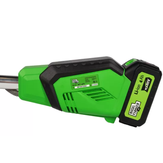 Motocoasa (Trimmer) electrica Micul Fermier 20V, 2 acumulatori 4Ah, maner dublu, motor fara perii Motocoasa (Trimmer) electrica Micul Fermier 20V, 2 acumulatori 4Ah, maner dublu, motor fara perii