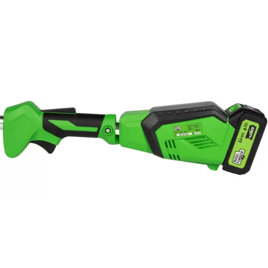Motocoasa (Trimmer) electrica Micul Fermier 20V, 2 acumulatori 4Ah, maner simplu, motor fara perii Motocoasa (Trimmer) electrica Micul Fermier 20V, 2 acumulatori 4Ah, maner simplu, motor fara perii