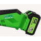 Motocoasa (Trimmer) electrica Micul Fermier 2x20V, 2 acumulatori 4Ah, maner simplu, motor fara perii