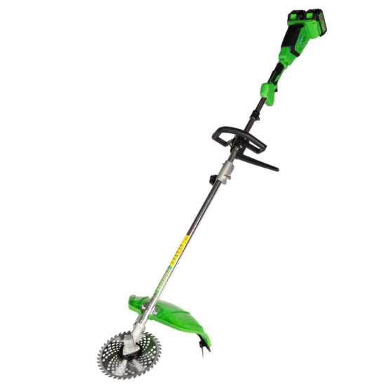 Motocoasa (Trimmer) electrica Micul Fermier 2x20V, 2 acumulatori 4Ah, maner simplu, motor fara perii