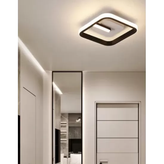 Lustra LED VICTORIA 16W, Patrata, lumina Rece/Calda/Neutra, Negru Alb Lustra LED VICTORIA 16W, Patrata, lumina Rece/Calda/Neutra, Negru Alb