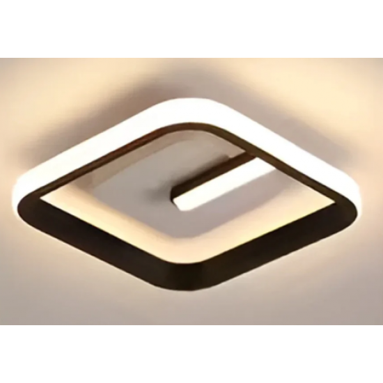 Lustra LED VICTORIA 16W, Patrata, lumina Rece/Calda/Neutra, Negru Alb