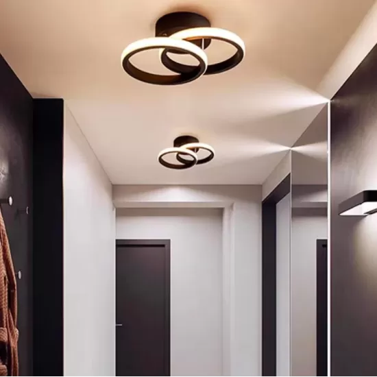 Lustra LED Celio , 16W, 2 Cercuri, Lumina Rece/Calda/Neutra, Negru Lustra LED Celio , 16W, 2 Cercuri, Lumina Rece/Calda/Neutra, Negru