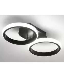 Lustra LED Celio , 16W, 2 Cercuri, Lumina Rece/Calda/Neutra, Negru Lustra LED Celio , 16W, 2 Cercuri, Lumina Rece/Calda/Neutra, Negru