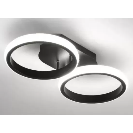 Lustra LED Celio , 16W, 2 Cercuri, Lumina Rece/Calda/Neutra, Negru Lustra LED Celio , 16W, 2 Cercuri, Lumina Rece/Calda/Neutra, Negru