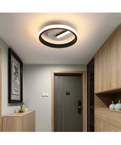 Lustra LED VICTORIA 16W, Rotunda, lumina Rece/Calda/Neutra, Negru Alb