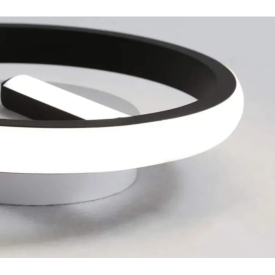Lustra LED VICTORIA 16W, Rotunda, lumina Rece/Calda/Neutra, Negru Alb