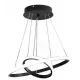 Lustra LED suspendata RICCI 25W, 2 Cercuri, lumina Rece/Calda/Neutra, Negru, Inaltime Reglabila Lustra LED suspendata RICCI 25W, 2 Cercuri, lumina Rece/Calda/Neutra, Negru, Inaltime Reglabila