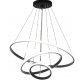 Lustra LED suspendata RICCI 45W, 3 Cercuri, lumina Rece/Calda/Neutra, Negru, Inaltime Reglabila