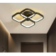 Lustra LED VERTEX Tesser 36W, 4 Patrate, lumina Rece/Calda/Neutra, Negru