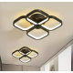 Lustra LED VERTEX Tesser 36W, 4 Patrate, lumina Rece/Calda/Neutra, Negru