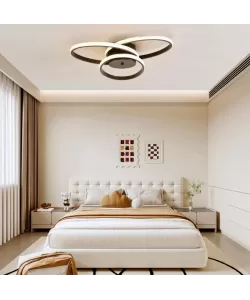 Lustra LED cu telecomanda ECATERINA 59W, lumina Rece/Calda/Neutra, Dimabila, Negru, Inaltime Reglabila