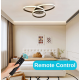 Lustra LED cu telecomanda ECATERINA 59W, lumina Rece/Calda/Neutra, Dimabila, Negru, Inaltime Reglabila