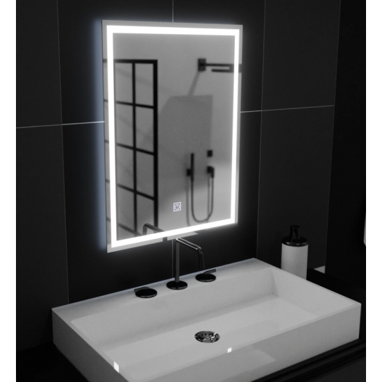 Oglinda LED Rectangulara, 50x70cm, FRAME Basic Touch