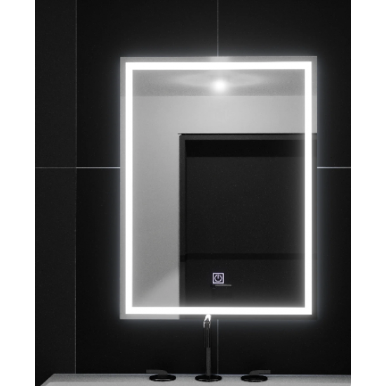 Oglinda LED Rectangulara, 50x70cm, FRAME Basic Touch