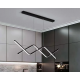 Lustra LED suspendata cu telecomanda NANCY 72W, lumina Rece/Calda/Neutra, Dimabila, Negru, Inaltime Reglabila