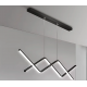 Lustra LED suspendata cu telecomanda NANCY 72W, lumina Rece/Calda/Neutra, Dimabila, Negru, Inaltime Reglabila