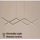 Lustra LED suspendata cu telecomanda NANCY 72W, lumina Rece/Calda/Neutra, Dimabila, Negru, Inaltime Reglabila