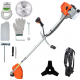 Motocoasa Tatta TM-452, 3.4 CP, Turatie motor in sarcina 9000 RPM, Turatie la relanti 3000 RPM, rezervor 1200 ml, 1500 mm, 7 piese incluse