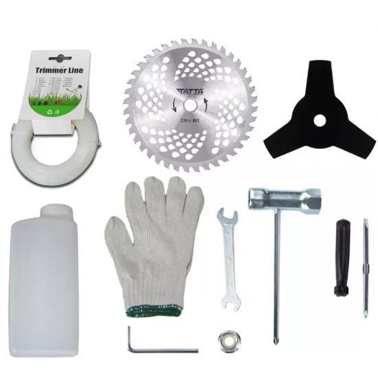 Motocoasa Tatta TM-452, 3.4 CP, Turatie motor in sarcina 9000 RPM, Turatie la relanti 3000 RPM, rezervor 1200 ml, 1500 mm, 7 piese incluse Motocoasa Tatta TM-452, 3.4 CP, Turatie motor in sarcina 9000 RPM, Turatie la relanti 3000 RPM, rezervor 1200 ml, 1500 mm, 7 piese incluse