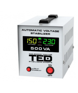 Stabilizator de retea, maxim 500VA/300W, AVR, LCD, 1 iesire schuko