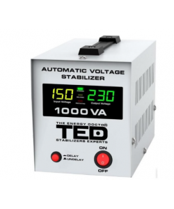 Stabilizator de retea, maxim 1000VA/600W, AVR, LCD, 1 iesire schuko