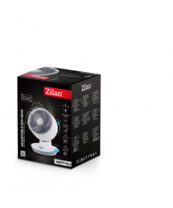 Ventilator de birou Zilan, ZLN1009, 3 trepte de viteza, Oscilatie, Putere 45W