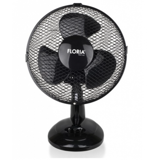 Ventilator de birou Floria ZLN-1211, Diametru 26 cm, Putere 25 W, 2 trepte de viteza, Functie oscilare