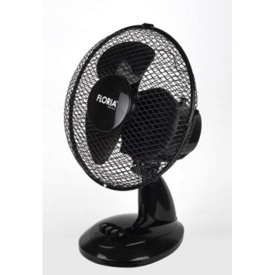 Ventilator de birou Floria ZLN-1211, Diametru 26 cm, Putere 25 W, 2 trepte de viteza, Functie oscilare
