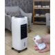 Ventilator cu racitor si purificator de aer mobil , Racire/Umidificare/Purificare, Telecomanda, Temporizator 1-12 ore Rezervor apa 7 l, Portabil, Alb