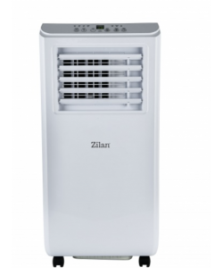 Aer conditionat portabil Zilan ZLN2495 Alb, functie de racire, dezumidificare si ventilatie, Telecomanda, 2 trepte de viteza, 7000 BTU