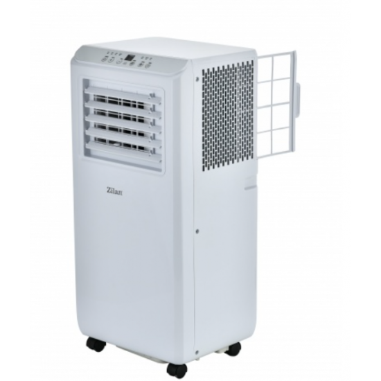 Aer conditionat portabil Zilan ZLN2495 Alb, functie de racire, dezumidificare si ventilatie, Telecomanda, 2 trepte de viteza, 7000 BTU